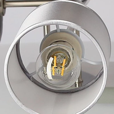 Moderní stropní osvětlení SAX - 6xE14, 40W, stříbrné