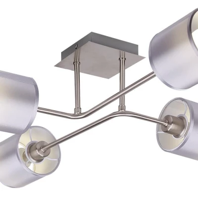 Moderní stropní osvětlení SAX - 4xE14, 40W, stříbrné