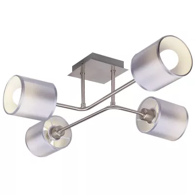 Moderní stropní osvětlení SAX - 4xE14, 40W, stříbrné