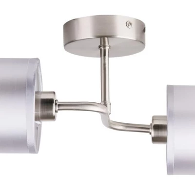 Moderní stropní osvětlení SAX - 2xE14, 40W, stříbrné