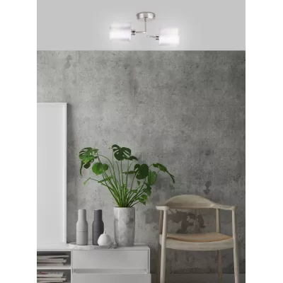 Moderní stropní osvětlení SAX - 2xE14, 40W, stříbrné