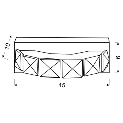 LED moderní nástěnné osvětlení SHIPI - 1x3W, 6500K (studená bílá), chromované