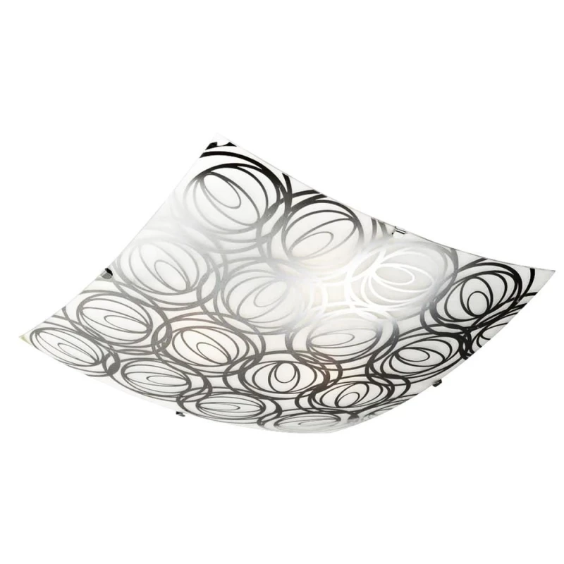 Moderní stropní osvětlení SILK - 1xE27, 60W, 30x30cm, hranaté, chromované / bílé