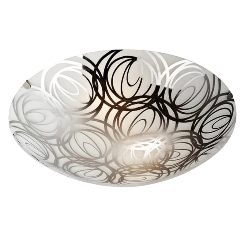 Moderní stropní osvětlení SILK - 1xE27, 60W, 30cm, kulaté, chromované / bílé