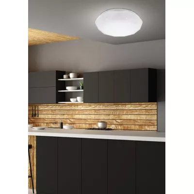 LED stropní světlo s efektem noční oblohy SKY EFECT - 16W, 4000K (neutrální bílá), 51cm, bílé