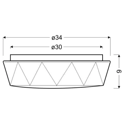 LED stropní světlo s efektem noční oblohy SKY EFECT - 10W, 6500K (studená bílá), 34cm, bílé