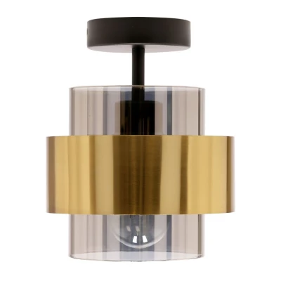 Moderní stropní osvětlení SPIEGA - 1xE27, 60W, černé / mosazné