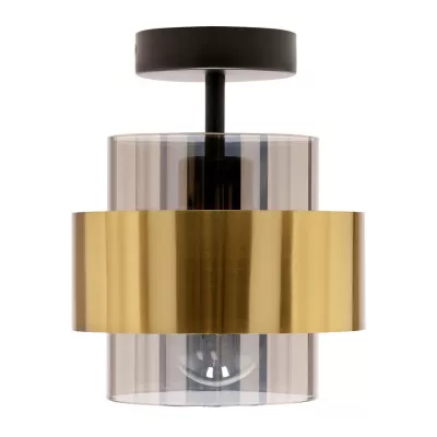 Moderní stropní osvětlení SPIEGA - 1xE27, 60W, černé / mosazné