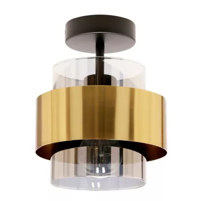 Moderní stropní osvětlení SPIEGA - 1xE27, 60W, černé / mosazné
