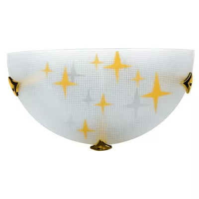 Nástěnné osvětlení STARS - 1xE27, 60W, jantarové / bílé