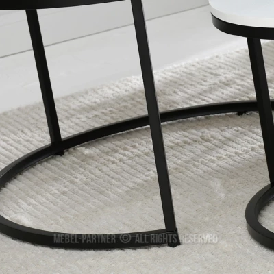 Set konferenčních stolků JACEK - bílý / černý