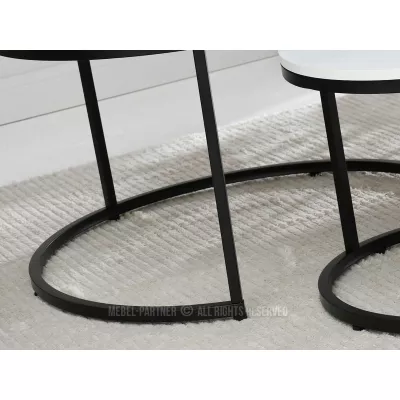 Set konferenčních stolků JACEK - bílý / černý