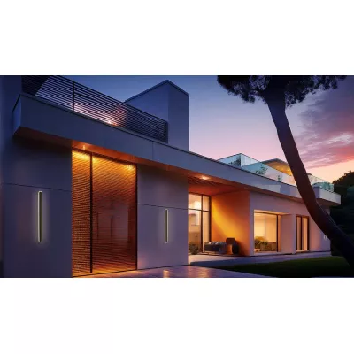 Venkovní nástěnné LED svítidlo STICK - 36W, 3000K (teplá bílá), 120cm, černé