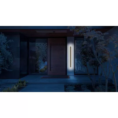 Venkovní nástěnné LED svítidlo STICK - 36W, 3000K (teplá bílá), 120cm, černé