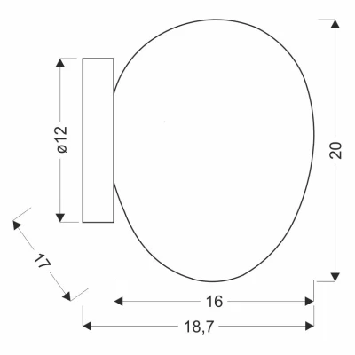 Nástěnné osvětlení v japandi stylu STONES - 1xE27, 40W, 20cm, černé / bílé
