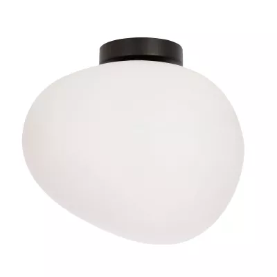 Stropní svítidlo v japandi stylu STONES - 1xE27, 40W, černé / bílé
