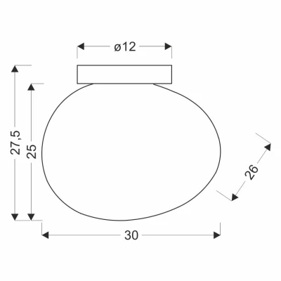Stropní svítidlo v japandi stylu STONES - 1xE27, 40W, černé / bílé