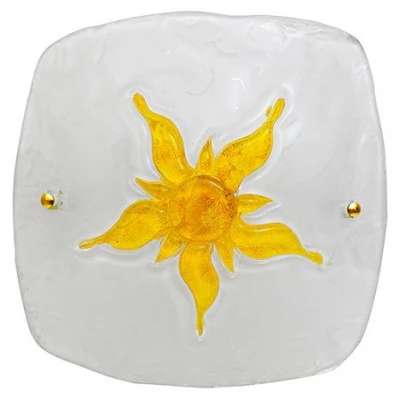 Stropní přisazené osvětlení SUN - 1xE27, 60W, bílé / žluté