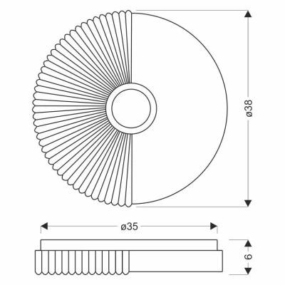 LED přisazené stropní svítidlo SUNNY - 24W, 4000K (denní bílá), 38cm, bílé