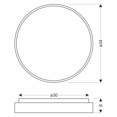 LED stropnice s efektem hvězdné oblohy TEXAS - 18W, 4000K (denní bílá), 34cm, kulaté, bílé