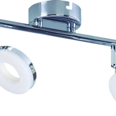 LED nástěnné / stropní světlo THEMA - 2x5W, 3000K (teplá bílá), chromované