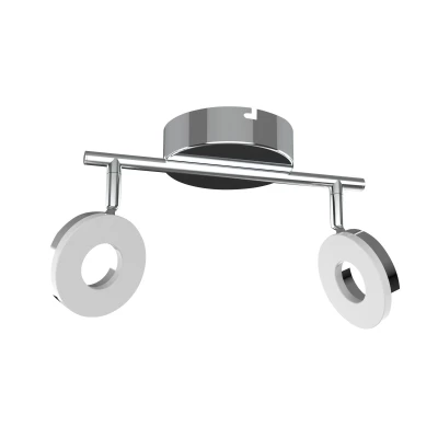 LED nástěnné / stropní světlo THEMA - 2x5W, 3000K (teplá bílá), chromované