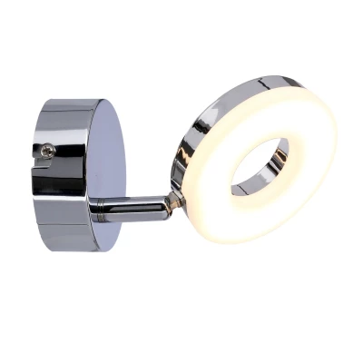 LED nástěnné osvětlení THEMA - 1x5W, 3000K (teplá bílá), chromované