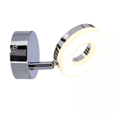 LED nástěnné osvětlení THEMA - 1x5W, 3000K (teplá bílá), chromované