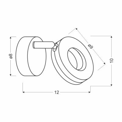 LED nástěnné osvětlení THEMA - 1x5W, 3000K (teplá bílá), chromované