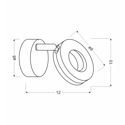 LED nástěnné osvětlení THEMA - 1x5W, 3000K (teplá bílá), chromované