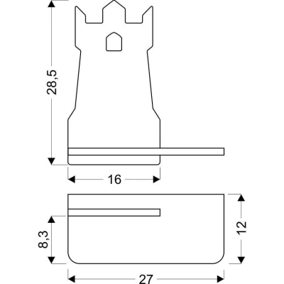 Dětská nástěnná LED lampička do zásuvky TOWER - 4W, 4000K (denní bílá), černá