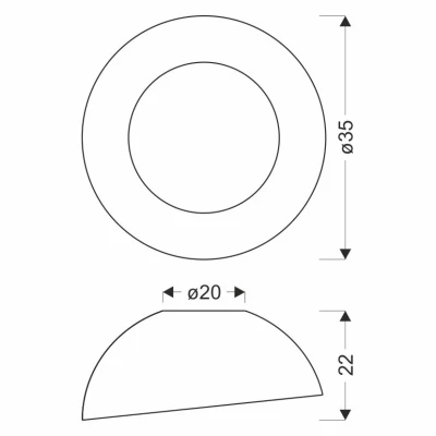 LED stropní osvětlení TRENTO - 18W, 4000K (denní bílá), 35cm, kulaté, hnědé / bílé