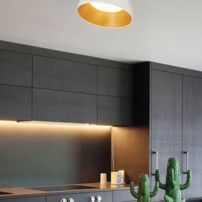 LED stropní osvětlení TRENTO - 18W, 4000K (denní bílá), 35cm, kulaté, hnědé / bílé