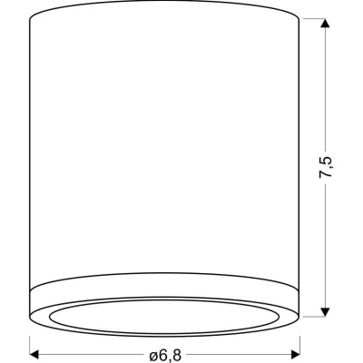 Stropní LED osvětlení TUBA - 5W, 4000K (neutrální bílá), 7,5x6,8cm, kulaté, imitace dřeva / bílé
