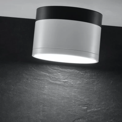 LED stropní osvětlení TUBA - 9W, 4000K (neutrální bílá), 6,4x8,8cm, kulaté, bílé / černé