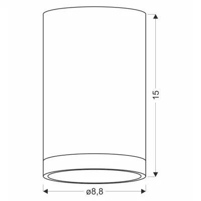 LED stropní svítidlo TUBA - 9W, 4000K (neutrální bílá), 15x8,8cm, kulaté, imitace dřeva / šedé