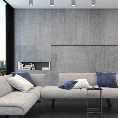 Moderní stropní svítidlo TUBA - 1xGU10, 15W, 6,8x10cm, kulaté, šedé