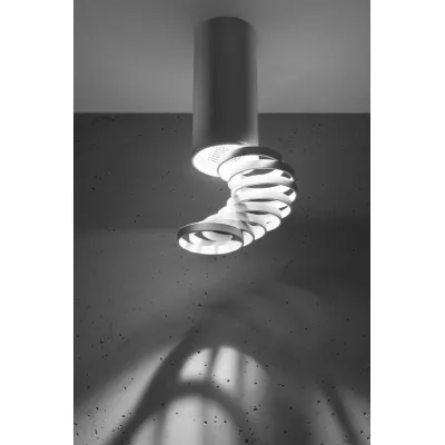 Stropní designové světlo TUBA - 1xGU10, 15W, 6x20cm, kulaté, bílé