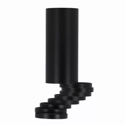 Stropní designové světlo TUBA - 1xGU10, 15W, 6x20cm, kulaté, černé