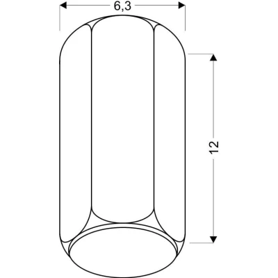 Moderní stropní svítidlo TUBA - 1xGU10, 25W, 6,3x12cm, kulaté, bílé