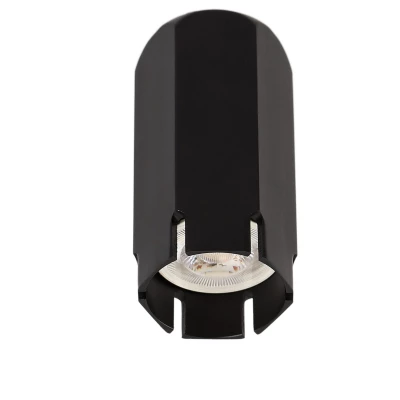 Stropní moderní svítidlo TUBA - 1xGU10, 25W, 6,3x12cm, kulaté, černé