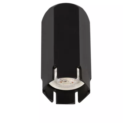 Stropní moderní svítidlo TUBA - 1xGU10, 25W, 6,3x12cm, kulaté, černé