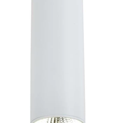 Stropní designové osvětlení TUBA - 1xGU10, 50W, 6x30cm, kulaté, bílé