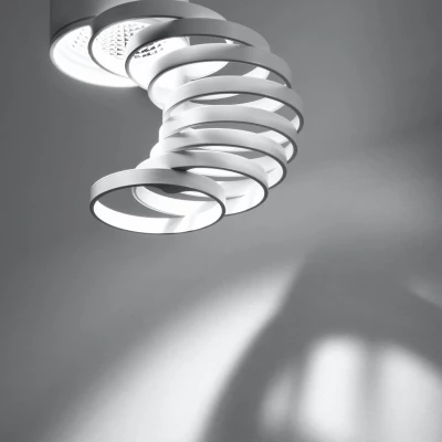 Stropní designové osvětlení TUBA - 1xGU10, 50W, 6x30cm, kulaté, bílé