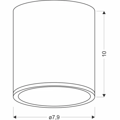Stropní skandinávské osvětlení TUBA - 1xGU10, 15W, 7,9x10cm, kulaté, imitace dřeva