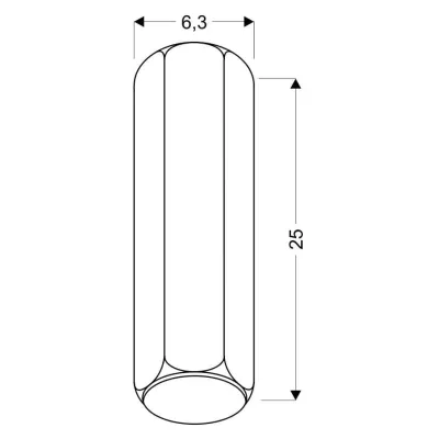 Stropní moderní osvětlení TUBA - 1xGU10, 25W, 6,3x25cm, kulaté, bílé