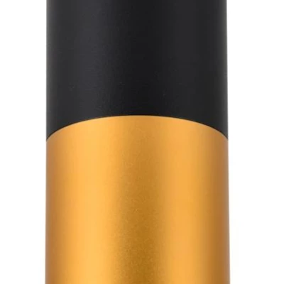 Stropní moderní kulaté světlo TUBA - 1xGU10, 15W, 5,8x20cm, černé / zlaté