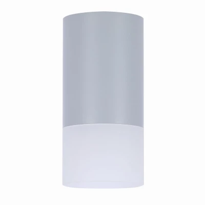 Stropní moderní osvětlení TUBA - 1xGU10, 50W, 6,4x13cm, kulaté, šedé