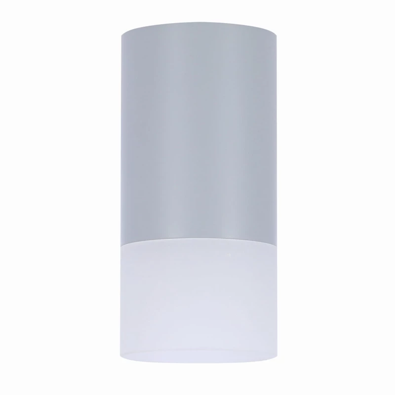 Stropní moderní osvětlení TUBA - 1xGU10, 50W, 6,4x13cm, kulaté, šedé