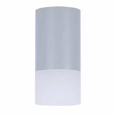 Stropní moderní osvětlení TUBA - 1xGU10, 50W, 6,4x13cm, kulaté, šedé